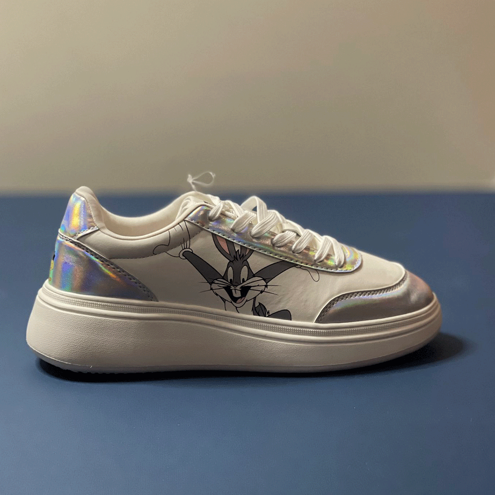1 کفش "Bugs Bunny Print Lace-Up Sneakers" - Image 1